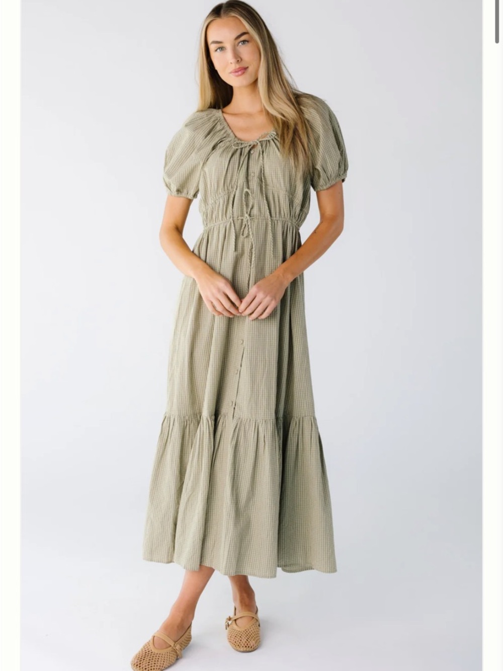 NWOT Called To Surf Gingham Dress